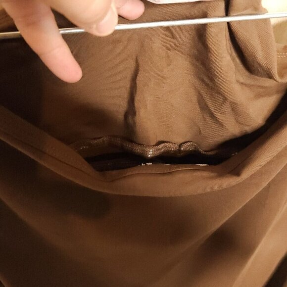 Asos Design Brown Knit Strapless Stretchy Dress 10 - Picture 4 of 7